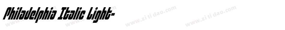Philadelphia Italic Light字体转换